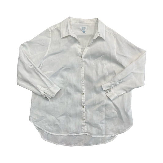 Top Ls By Sigrid Olsen In White, Size:1X