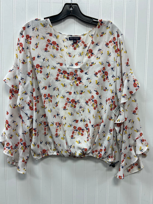 Blouse Ls By Max Edition In Floral Print, Size:Xlp