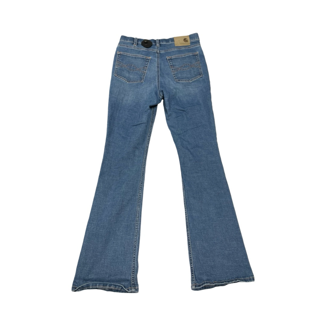 Jeans Flared By Carhartt In Blue Denim, Size:6