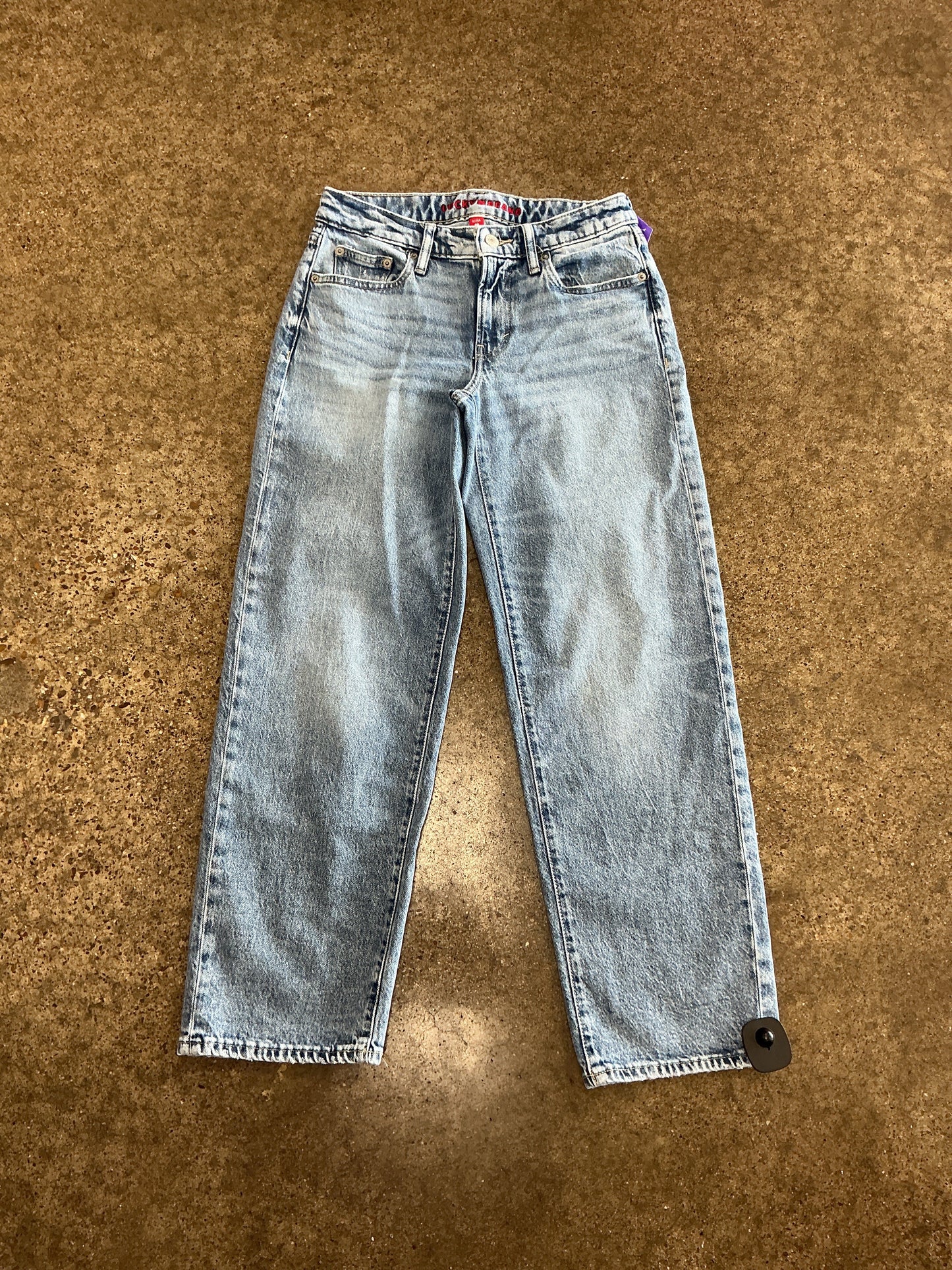 Jeans Straight By Lucky Brand In Blue Denim, Size:0