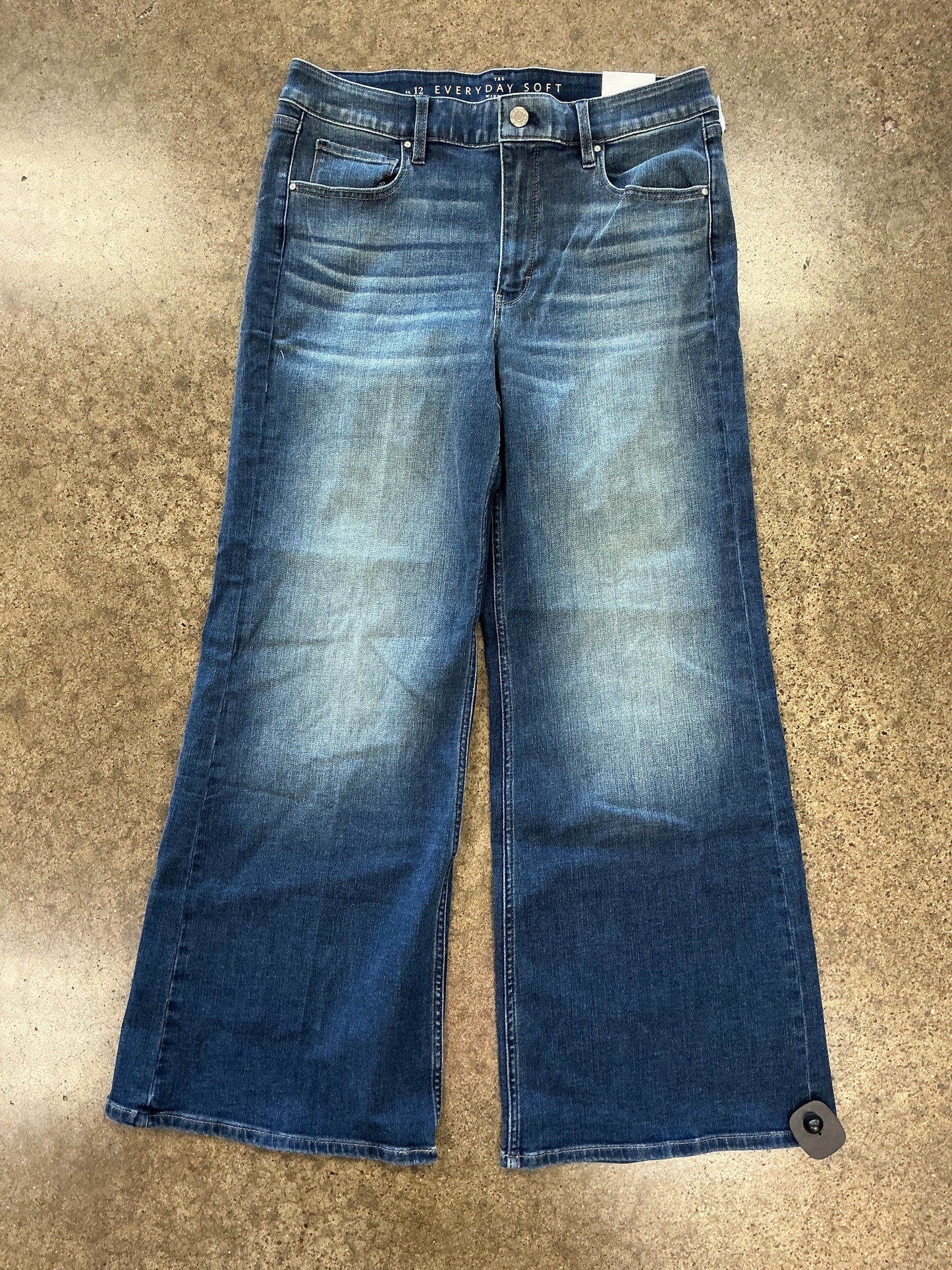 Jeans Wide Leg By White House Black Market In Blue Denim, Size:12