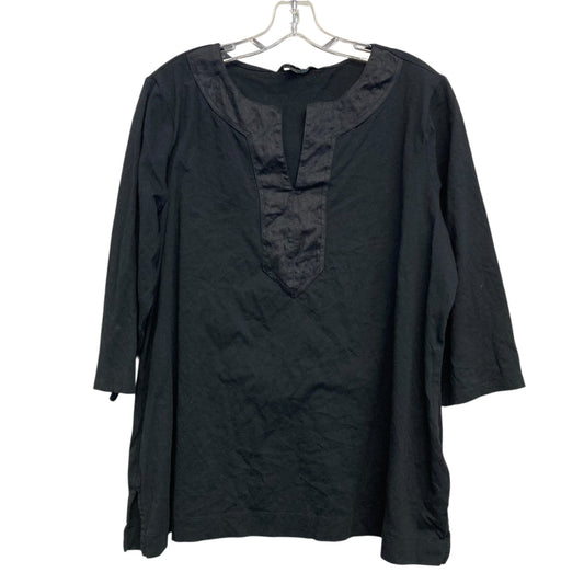 Top Ls By Ralph Lauren Black Label In Black, Size:1X