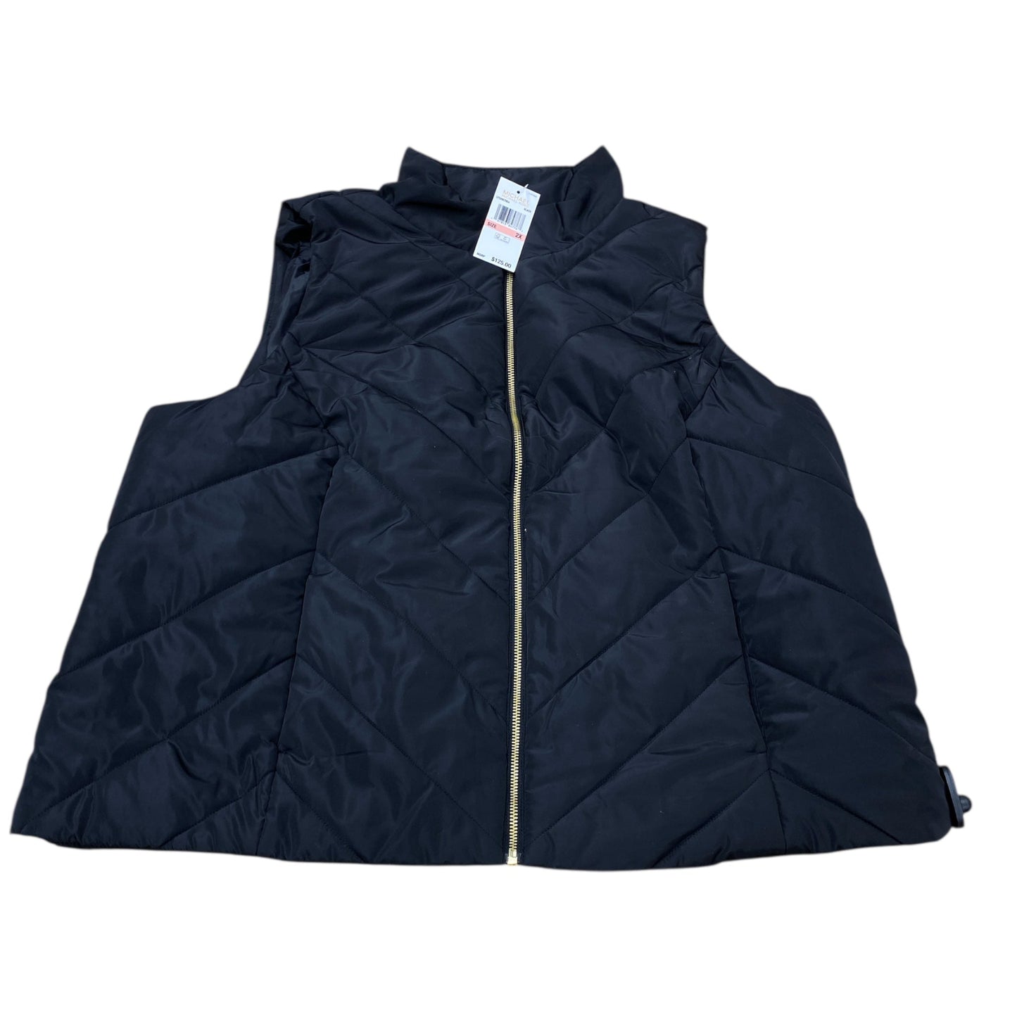 Vest Puffer & Quilted By Michael By Michael Kors In Black, Size:2X
