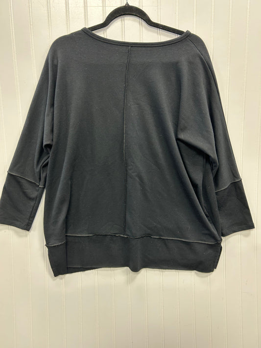Athletic Top Ls Crewneck By Spanx In Black, Size:L