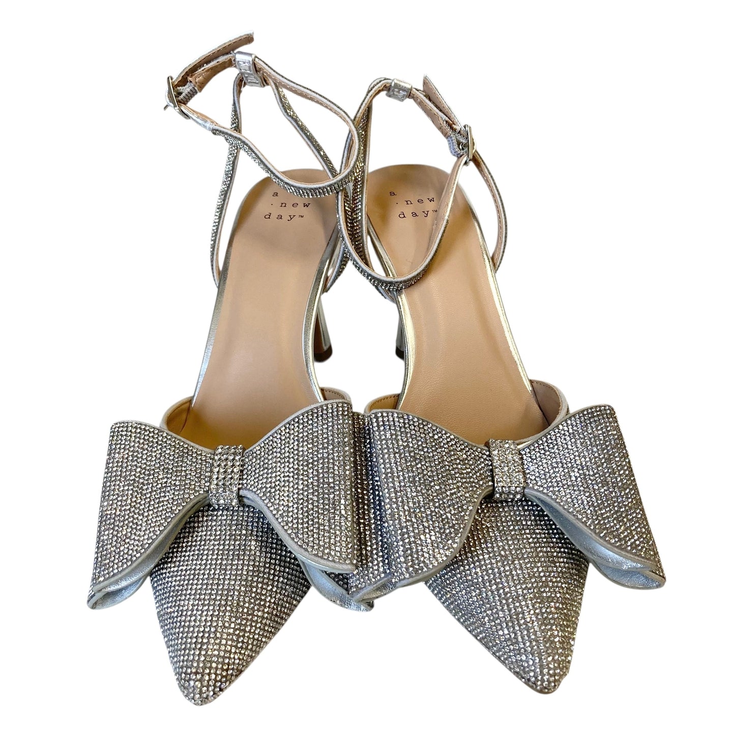 Shoes Heels Stiletto By A New Day In Silver, Size:7