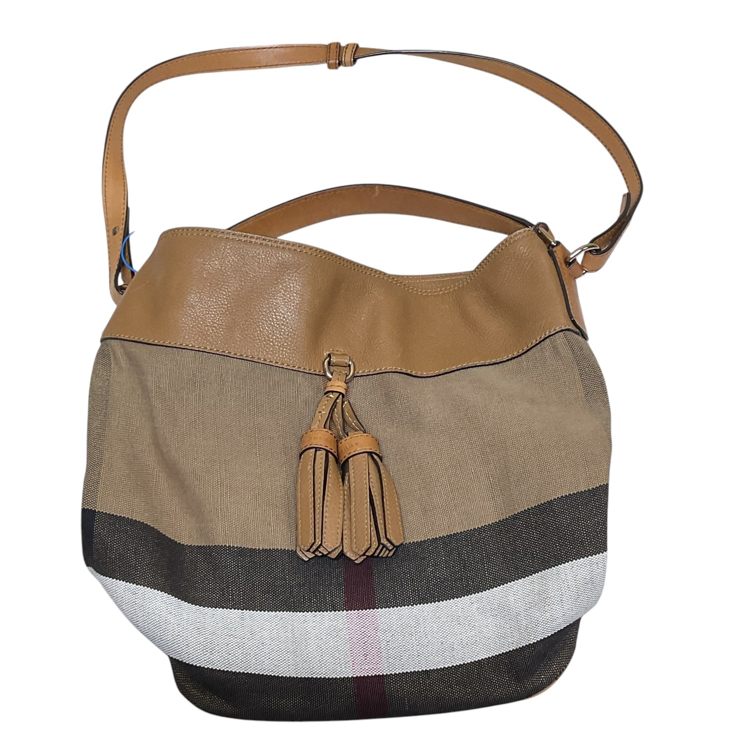 Handbag Luxury Designer By Burberry In Brown, Size:Large