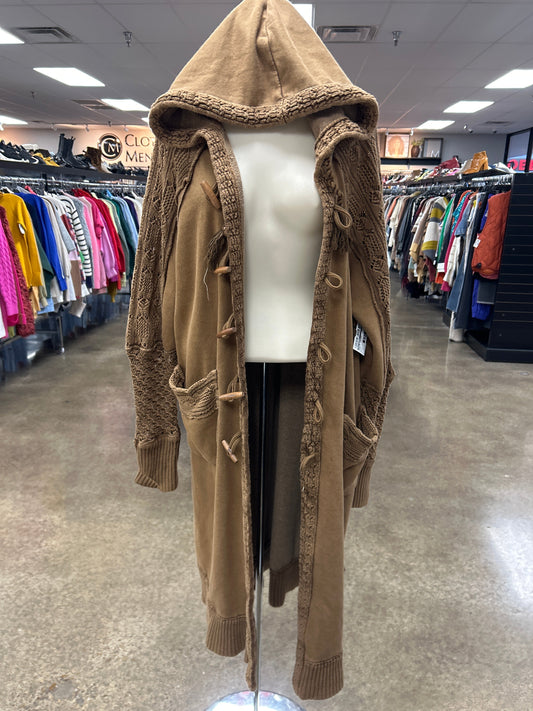 Sweater Cardigan By Free People In Brown, Size:L