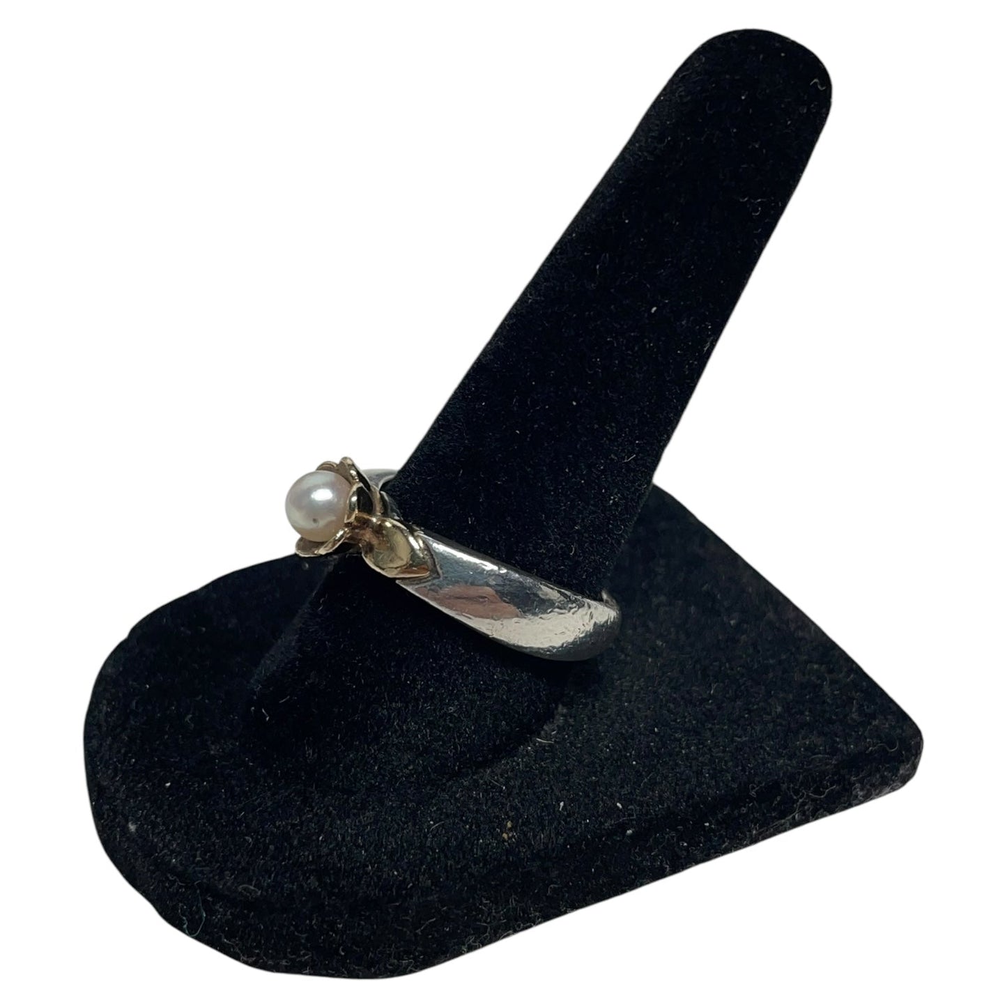 Ring 14K Gold & Sterling Silver & Pearl By James Avery, Size: 7.5