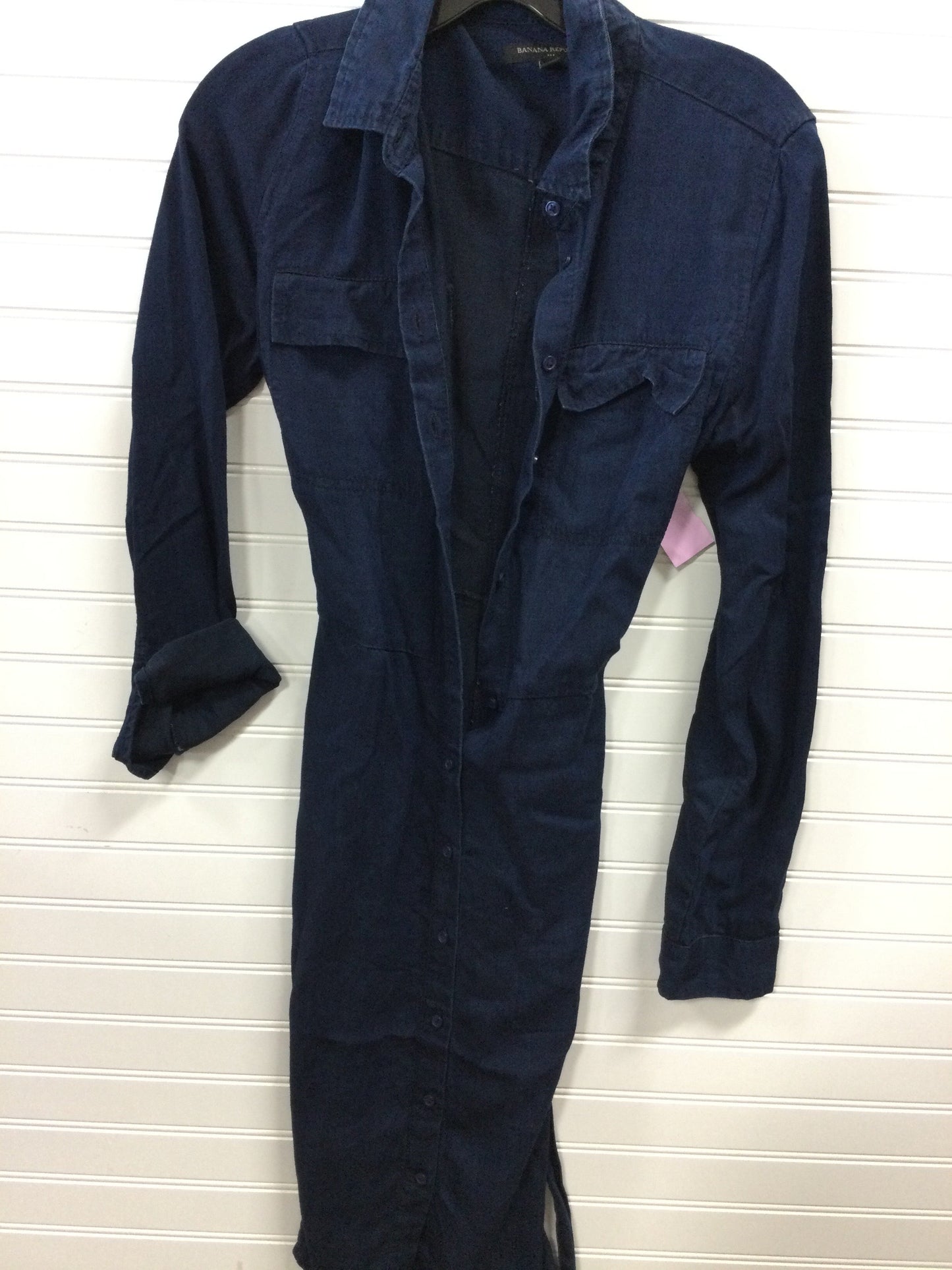 Dress Casual Short By Banana Republic In Blue Denim, Size:4