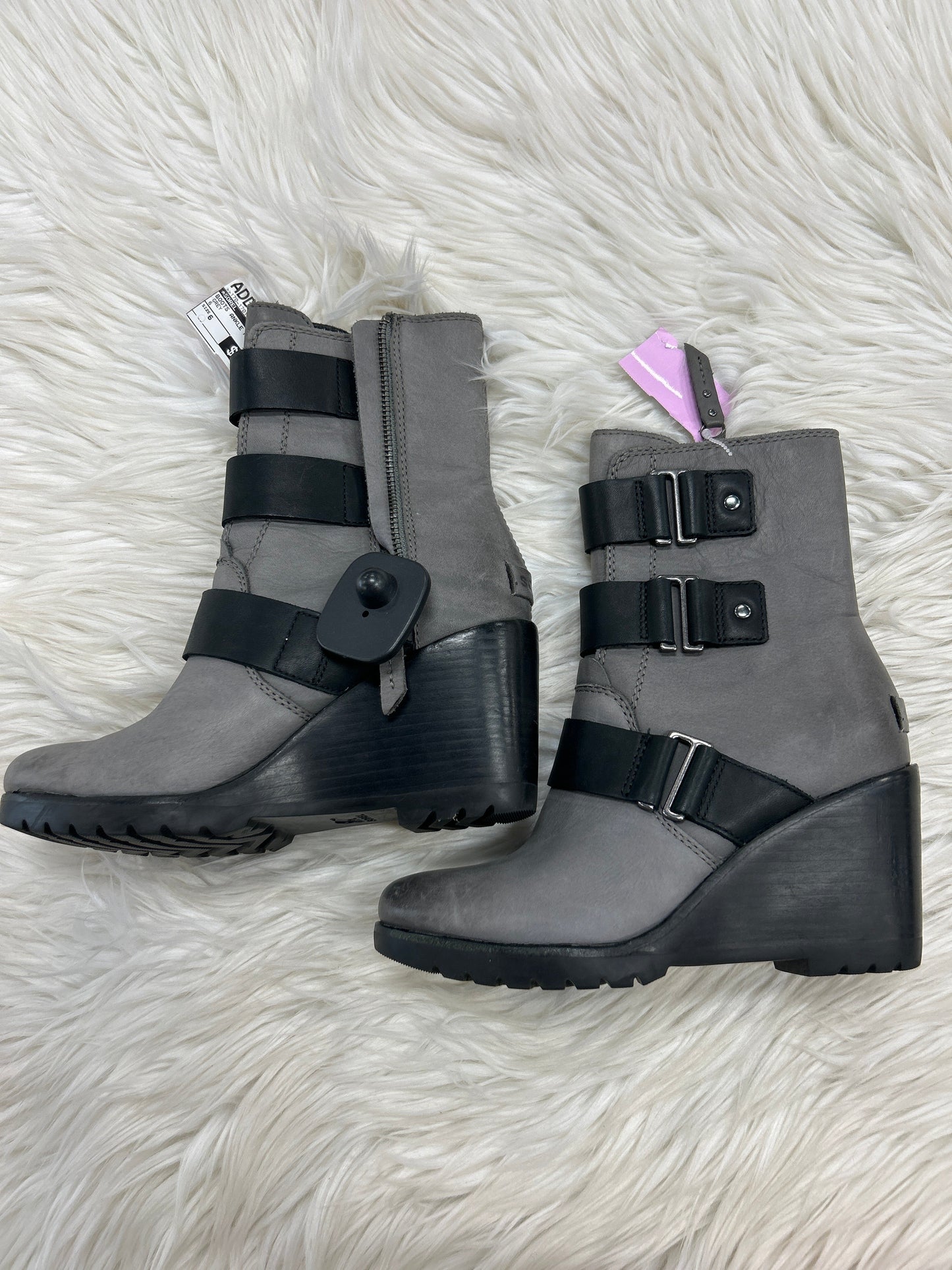 Boots Ankle Heels By Sorel In Grey, Size:6