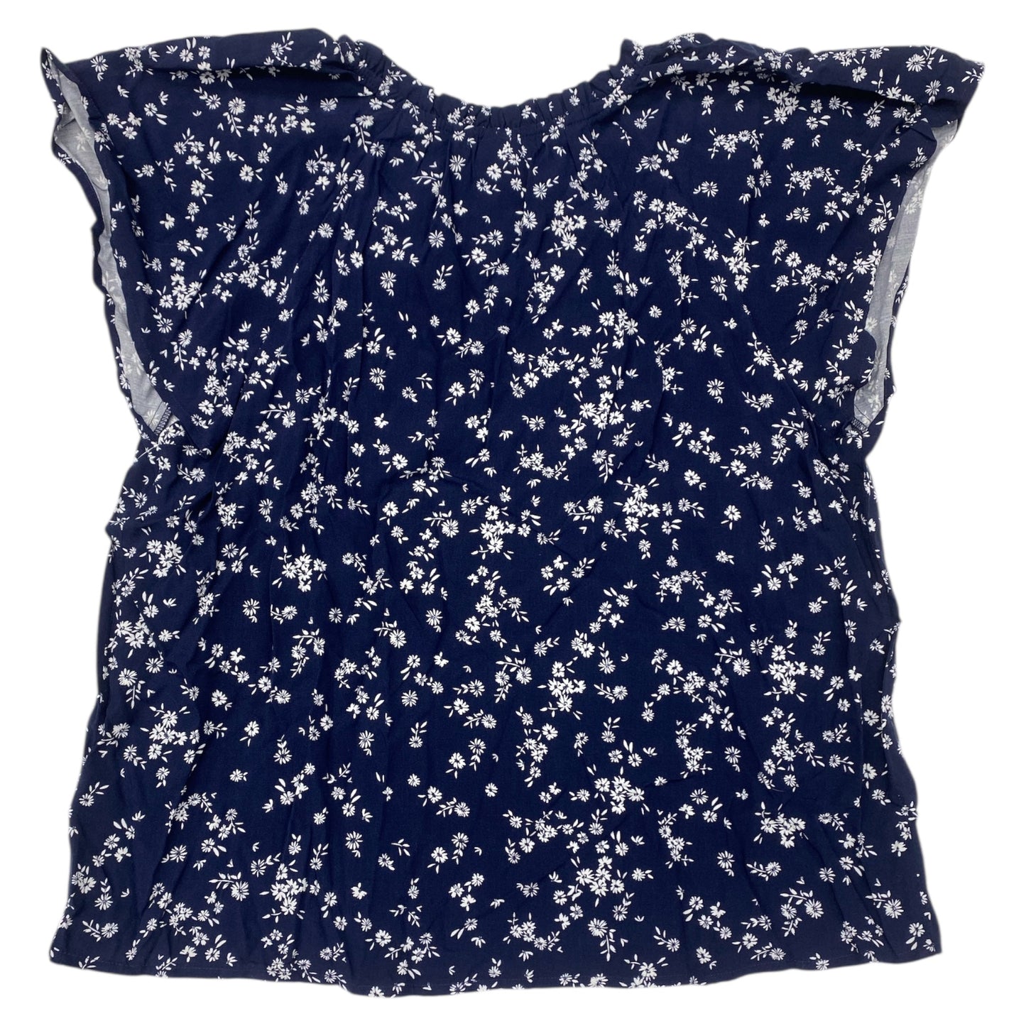 Top Sleeveless By Gap In Blue & White, Size:L