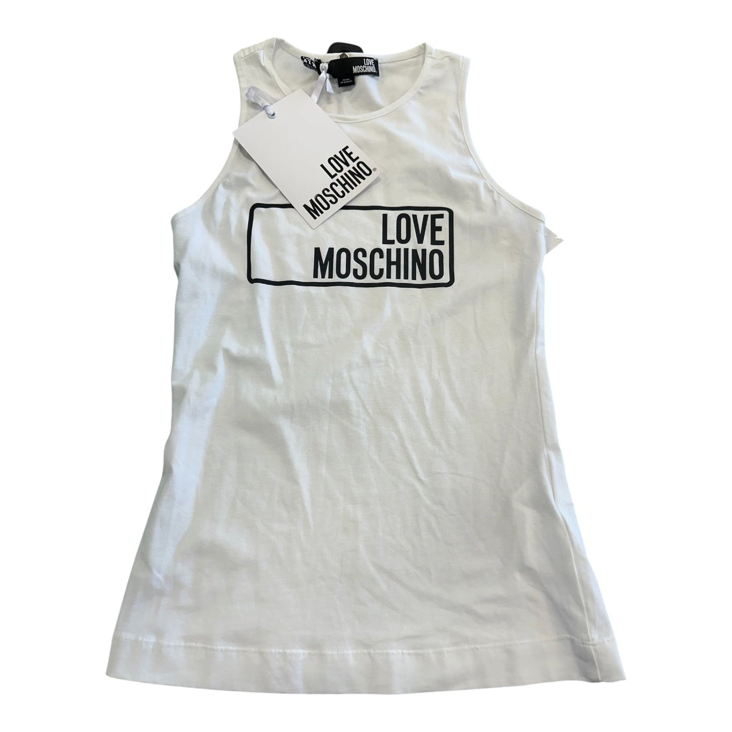 Top Sleeveless By Love Moschino In White, Size:Xs