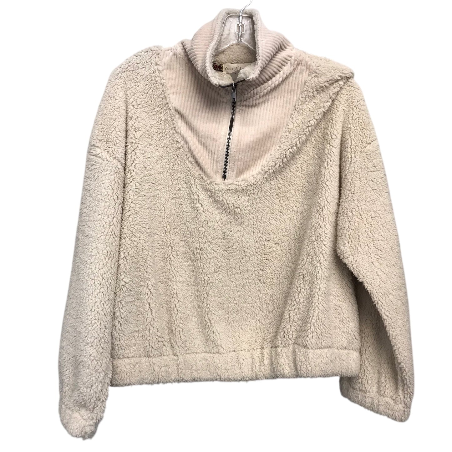 Jacket Faux Fur & Sherpa By Fair Haven In Beige, Size:L