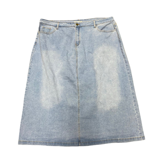 Skirt Maxi By The Mainstreet Exchange In Blue Denim, Size:24