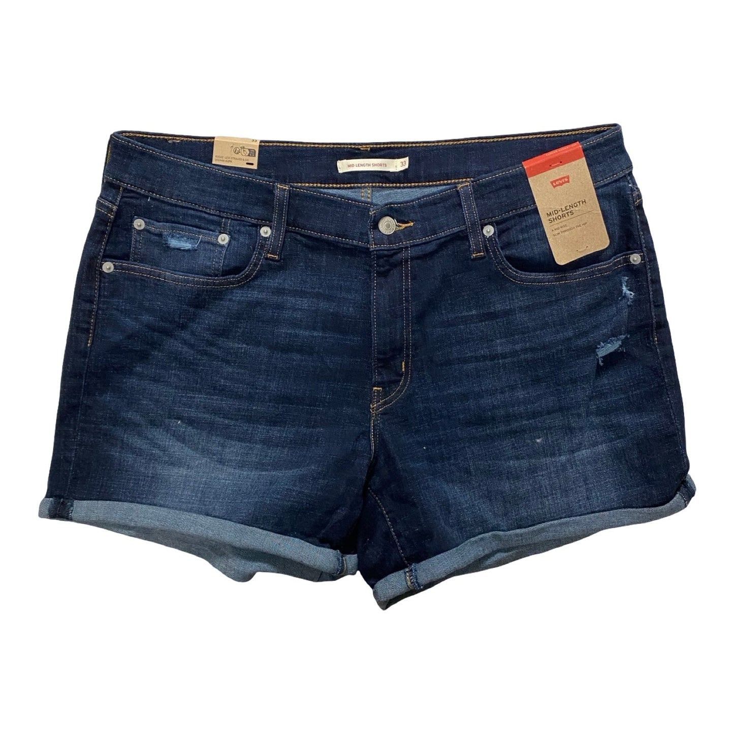 Shorts By Levis In Blue Denim, Size:16