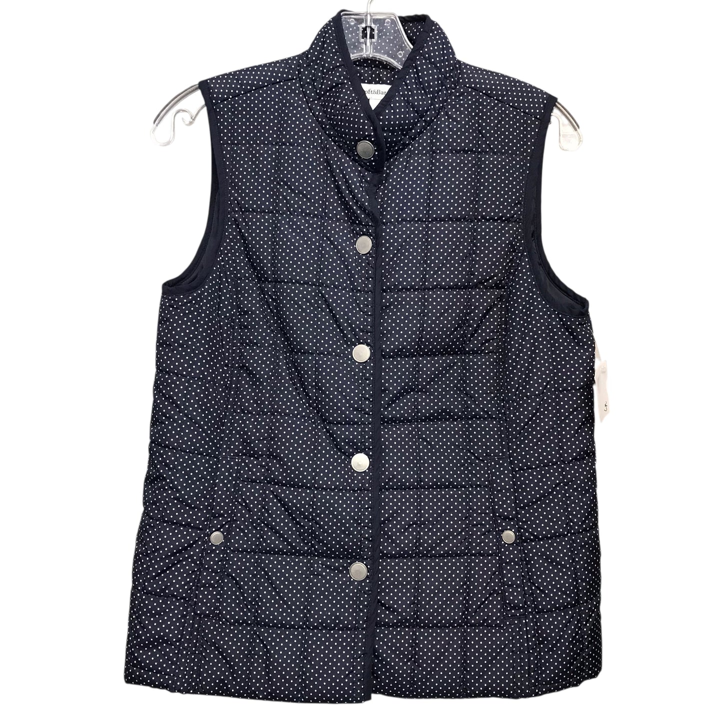 Vest Puffer & Quilted By Croft And Barrow In Polkadot Pattern, Size:S