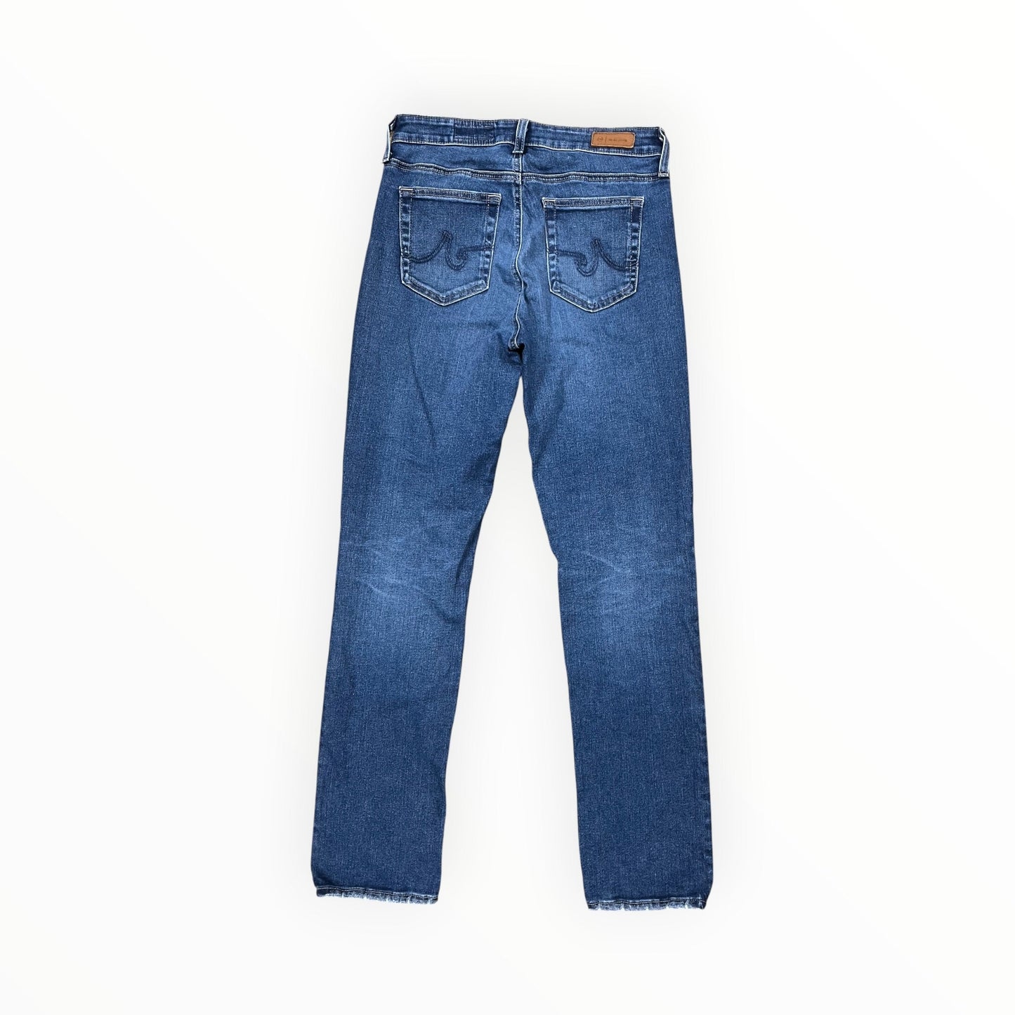 Jeans Straight By Ag Jeans In Blue Denim, Size:4