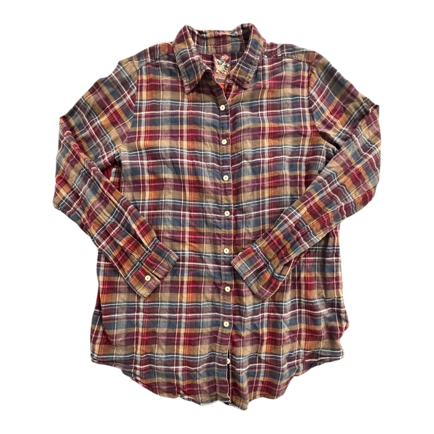 Top Ls Designer By Johnny Was In Plaid Pattern, Size:M