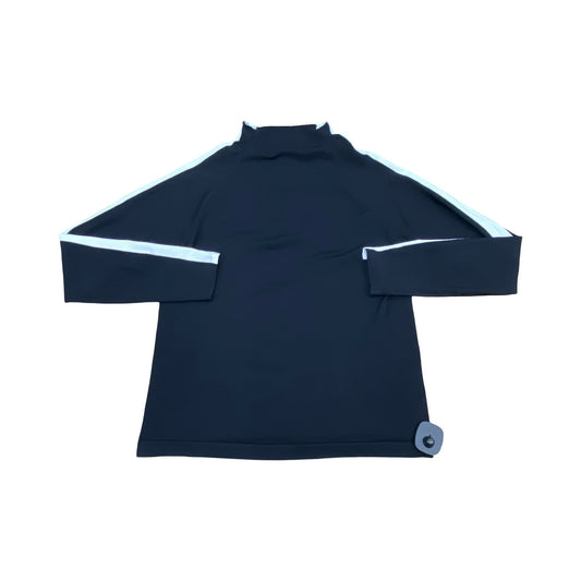 Athletic Top Ls Collar By Athleta In Black & White, Size:L
