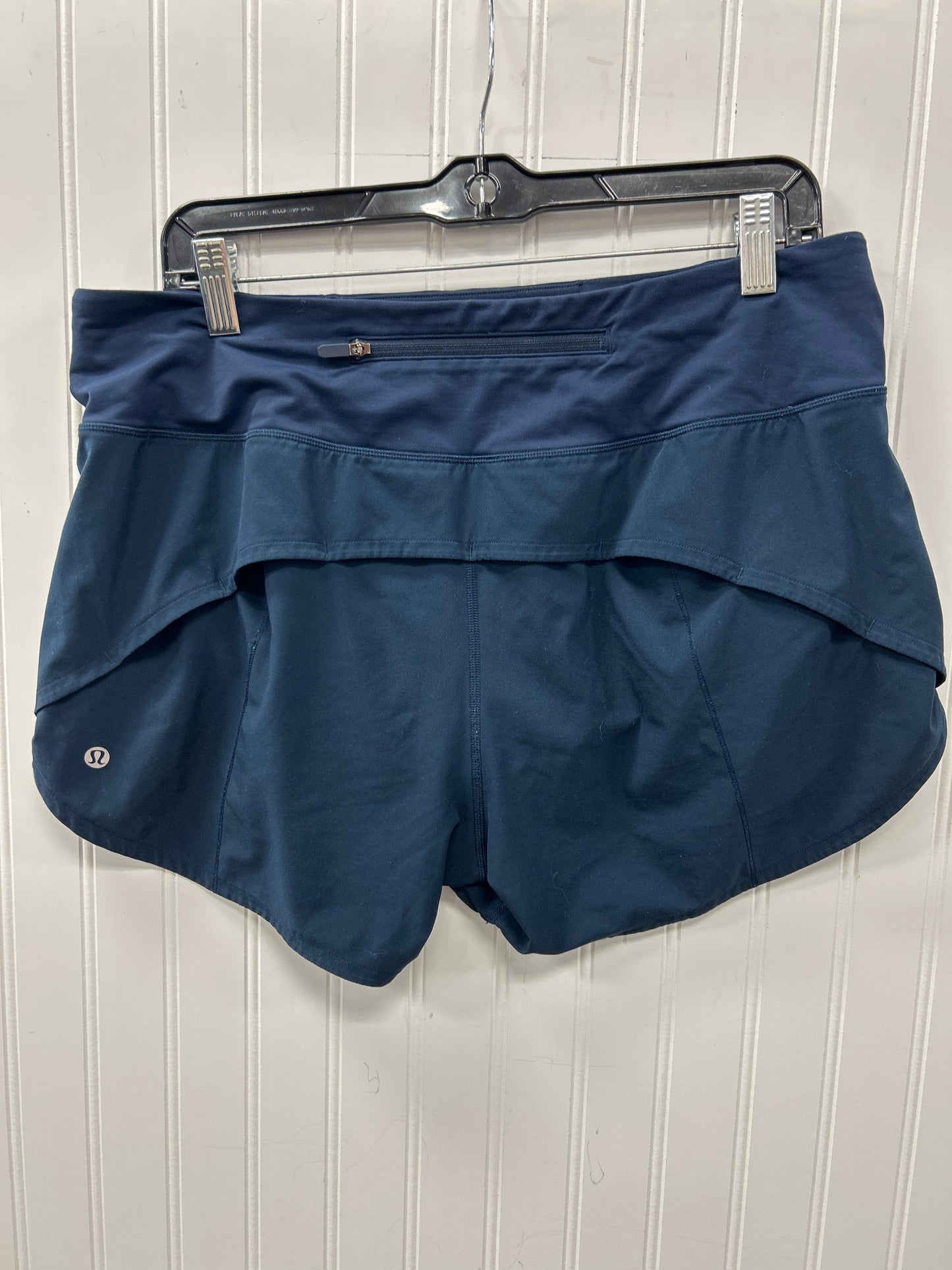 Athletic Shorts By Lululemon In Navy, Size:10L