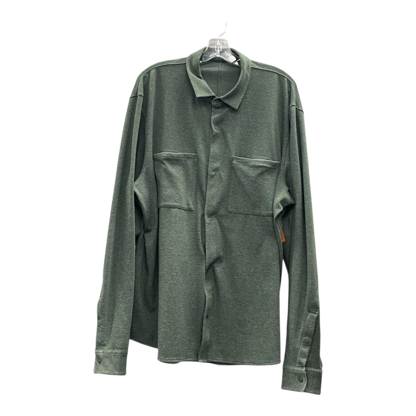 Athletic Top Ls Collar By Lululemon In Green, Size:1X