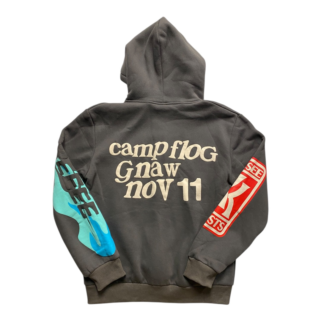 Sweatshirt Hoodie By   Clothes Mentor In Grey, Size:Xxl