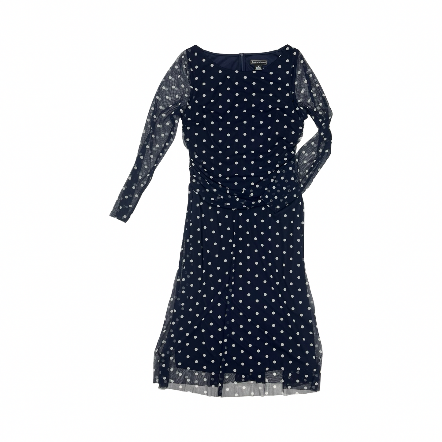 Dress Party Midi By Jessica Howard In Polkadot Pattern, Size:14