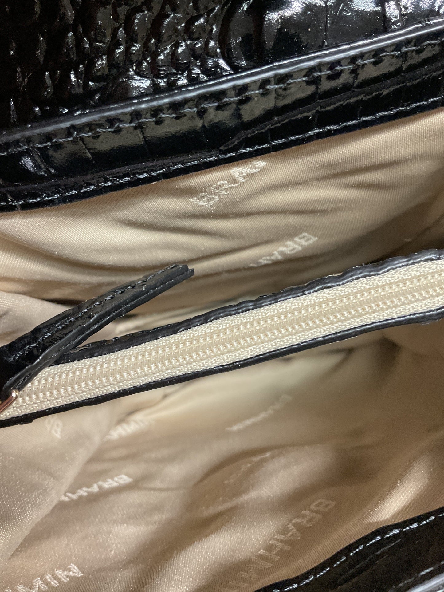 Crossbody Designer By Brahmin In Black, Size:Small