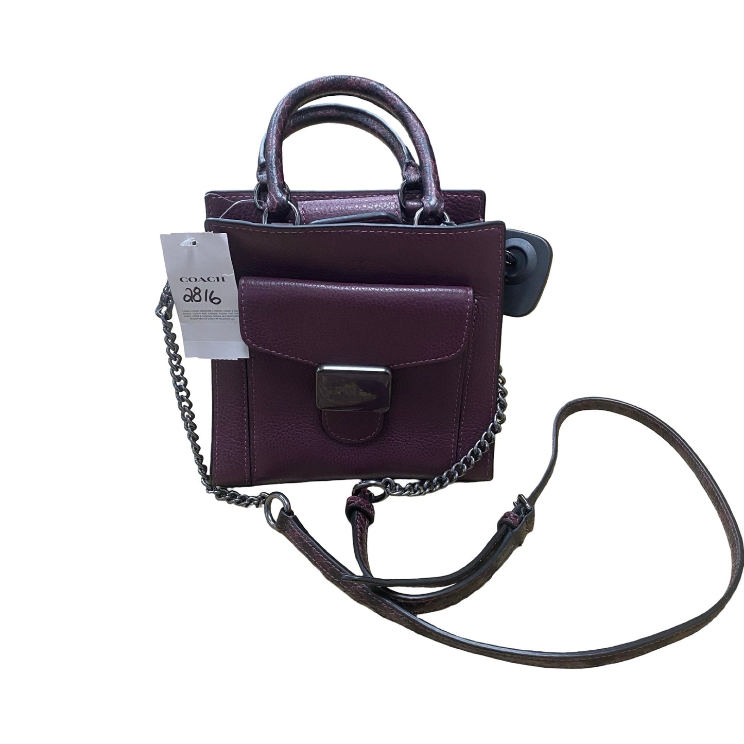 Handbag Designer By Coach In Purple, Size:Small