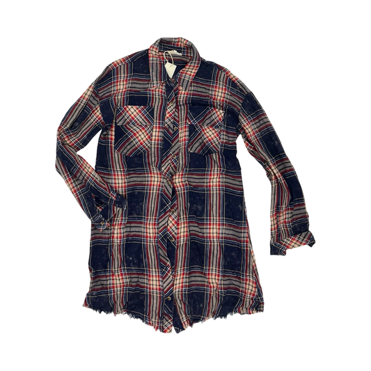 Tunic Ls By Mystree In Blue & Red, Size:S