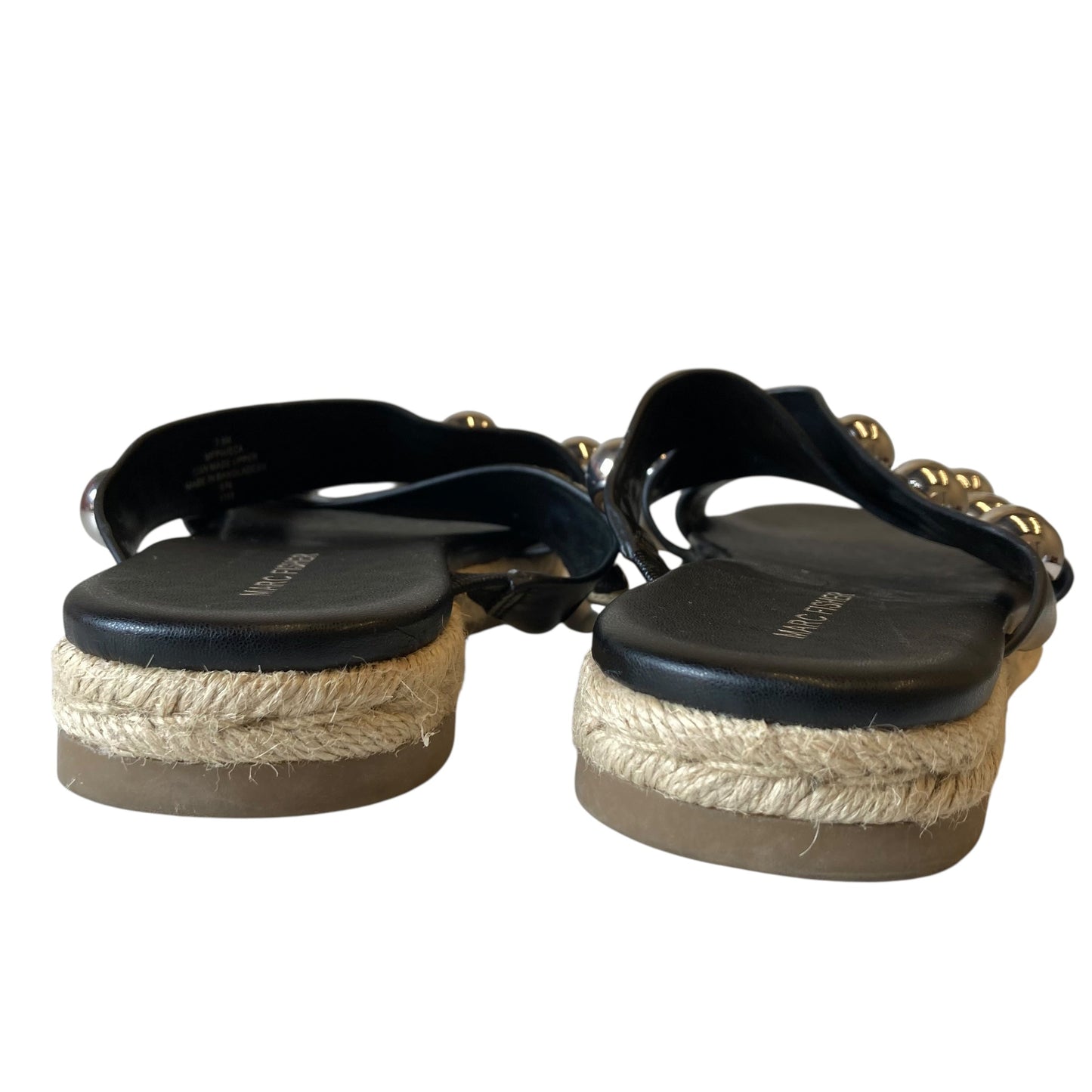 Sandals Flats By Marc Fisher In Black, Size:7.5