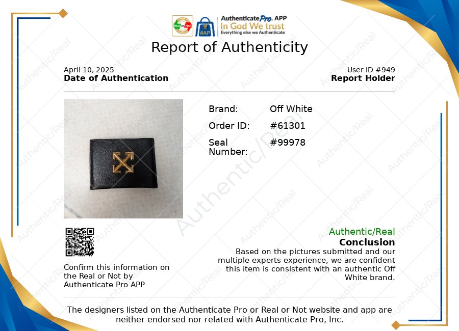 Wallet Luxury Designer By Off-White In Black, Size:Small