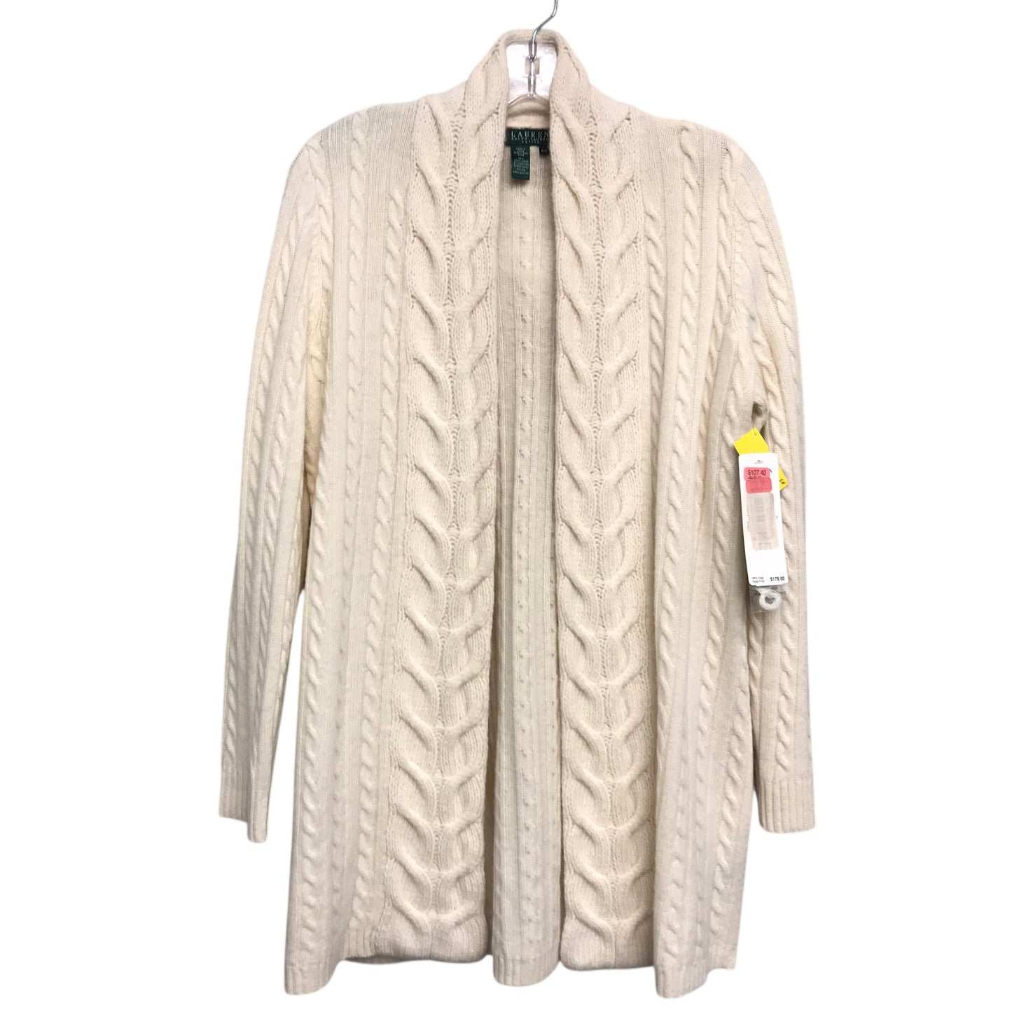 Sweater Cardigan By Ralph Lauren In Cream, Size:S