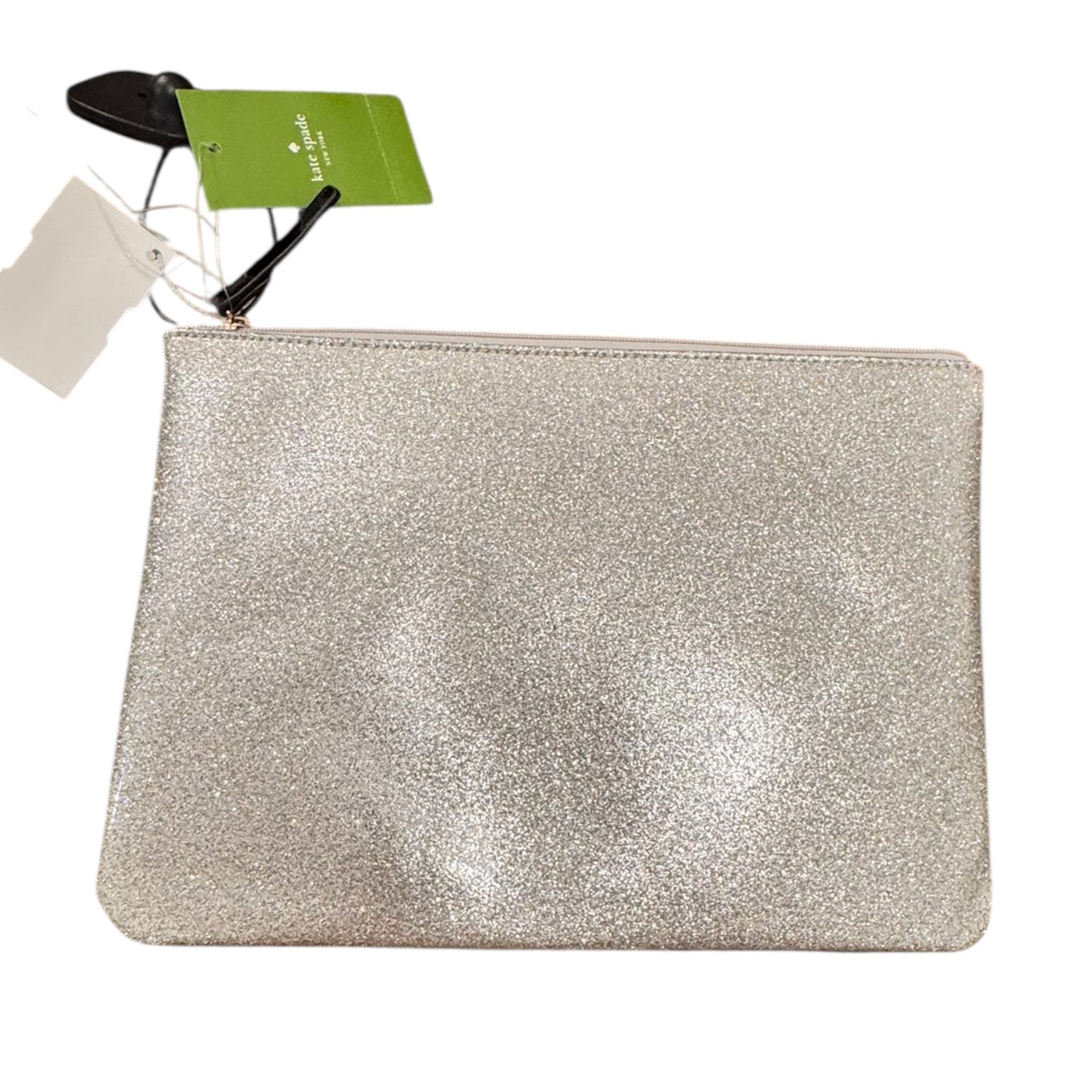 Clutch Designer By Kate Spade In Silver, Size:Large