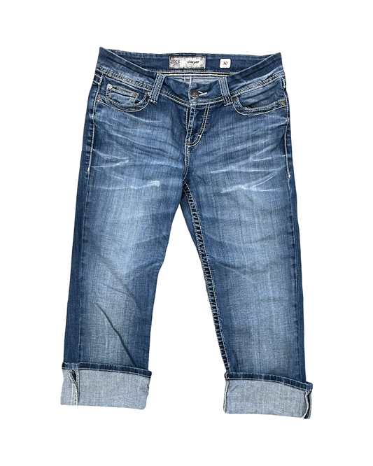 Jeans Cropped By Bke In Blue, Size:10