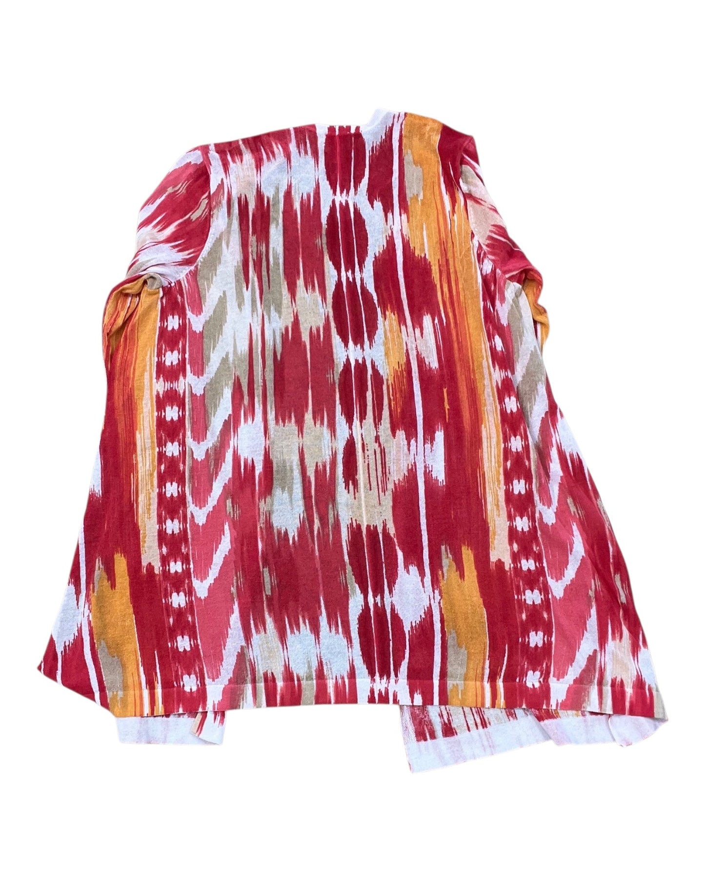 Cardigan By Chicos In Red & Tan, Size:M