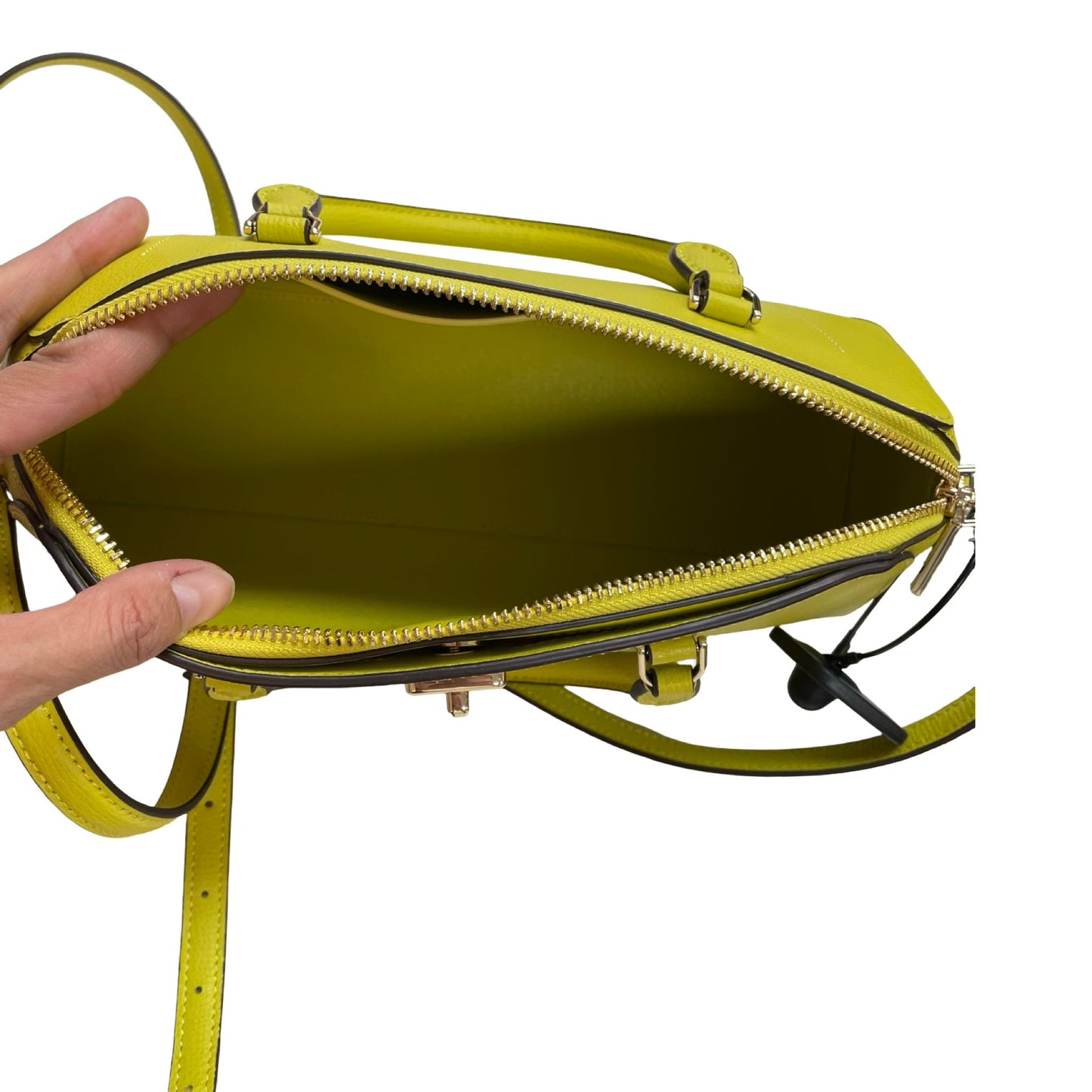 Handbag Designer By Kate Spade In Yellow, Size:Medium