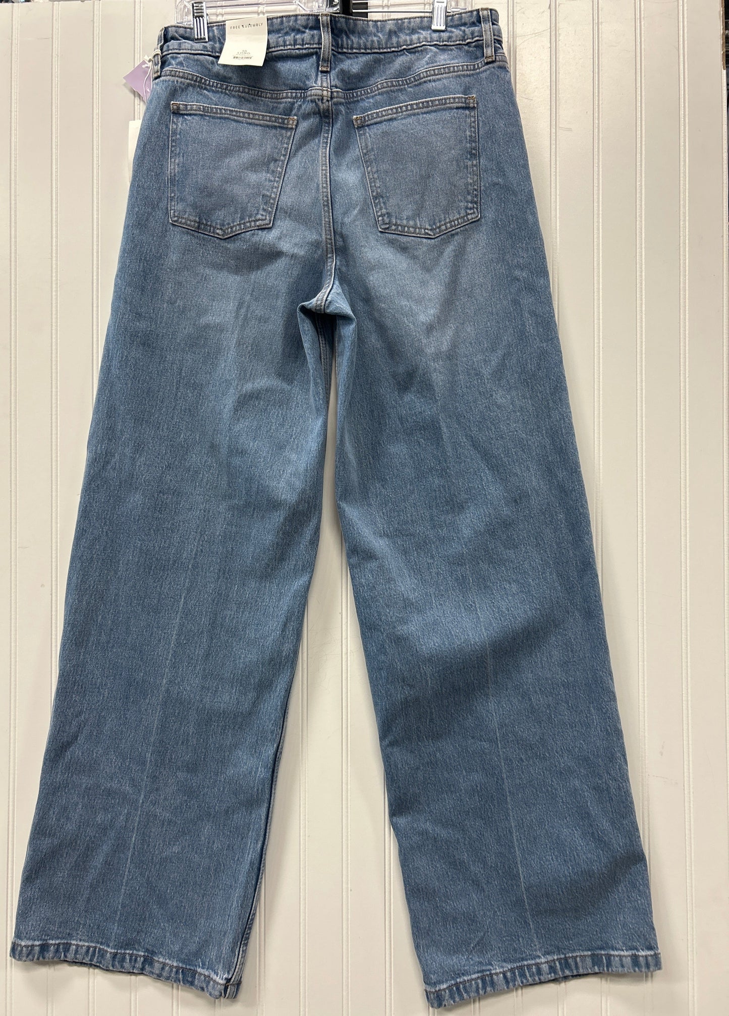 Jeans Wide Leg By Free Assembly In Blue Denim, Size:10L