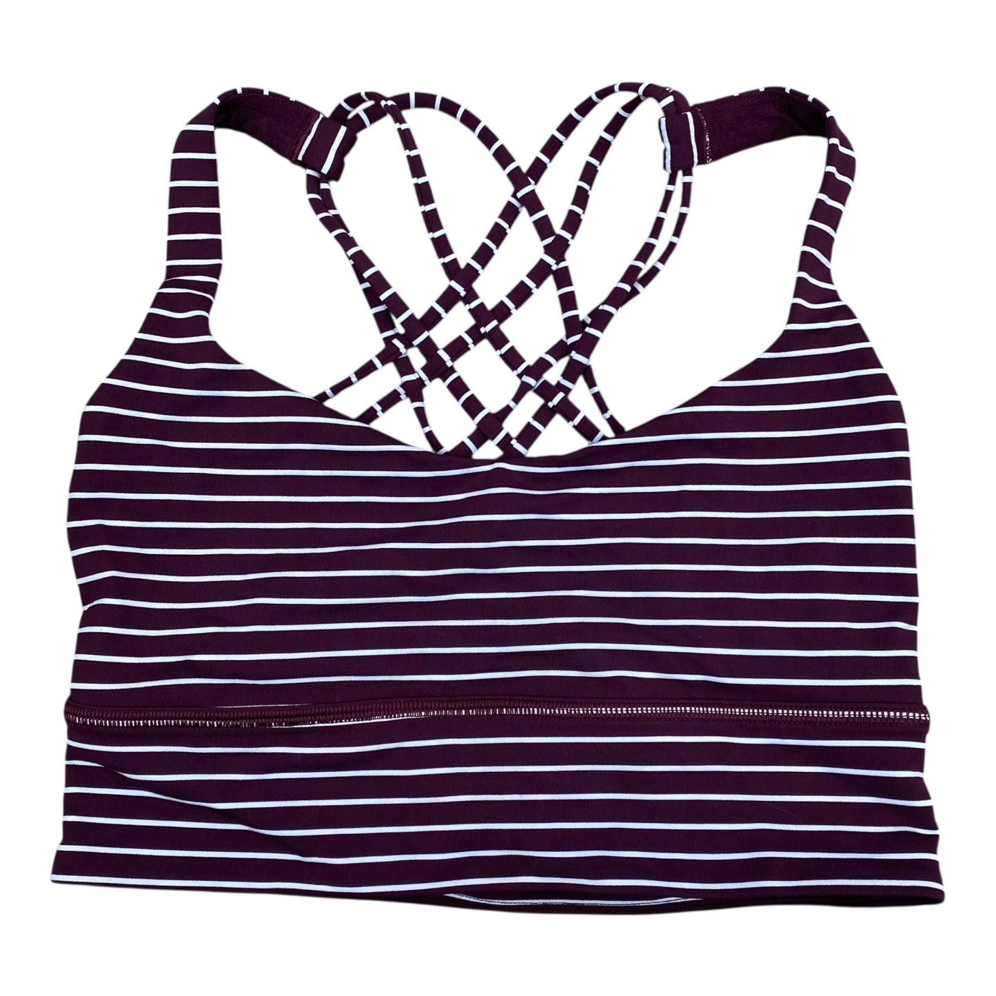Athletic Bra By Lululemon In Striped Pattern, Size:6