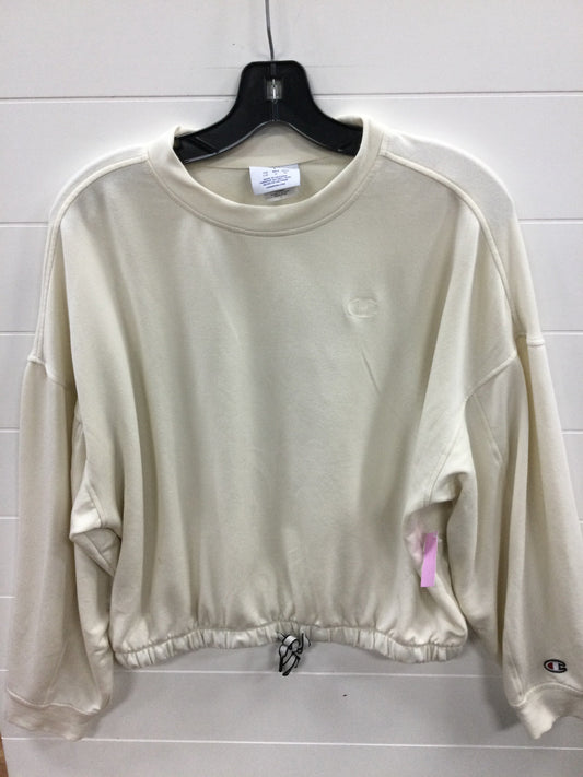 Athletic Top Ls Crewneck By Champion In Cream, Size:L