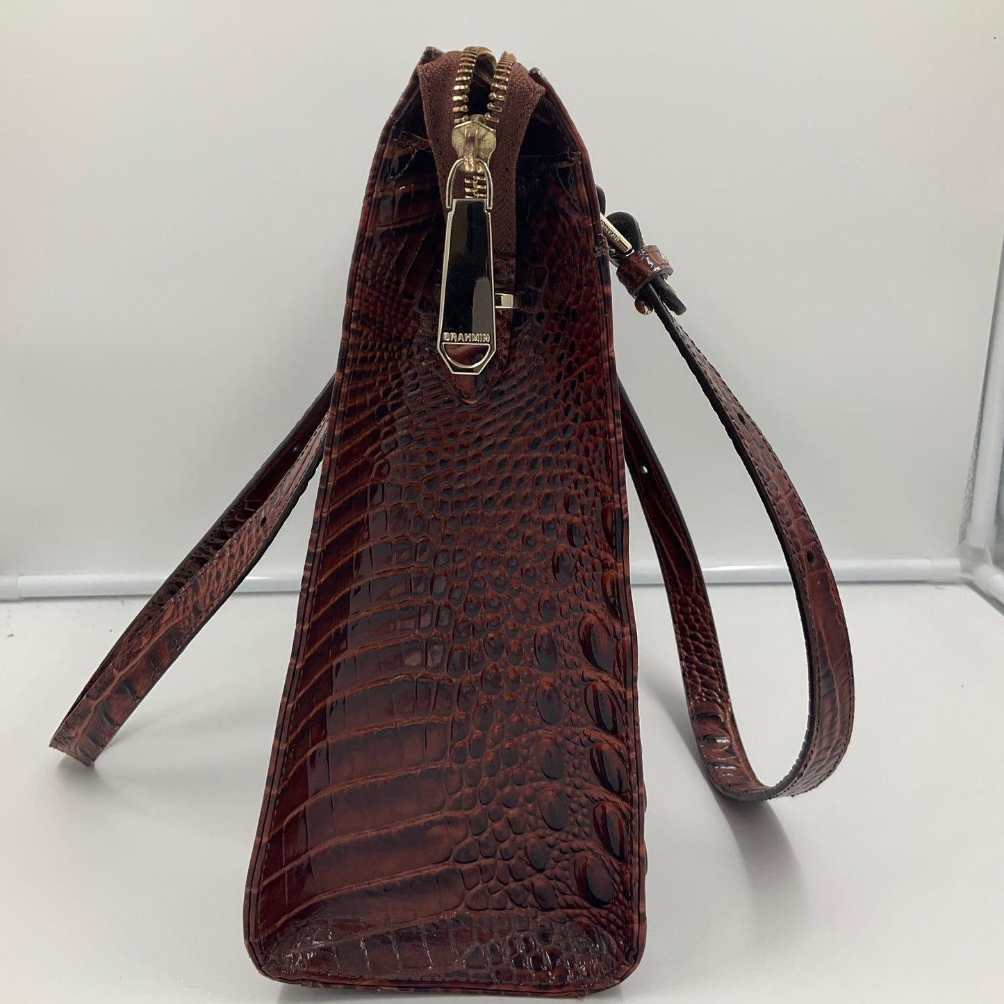 Handbag Designer By Brahmin In Brown, Size:Large