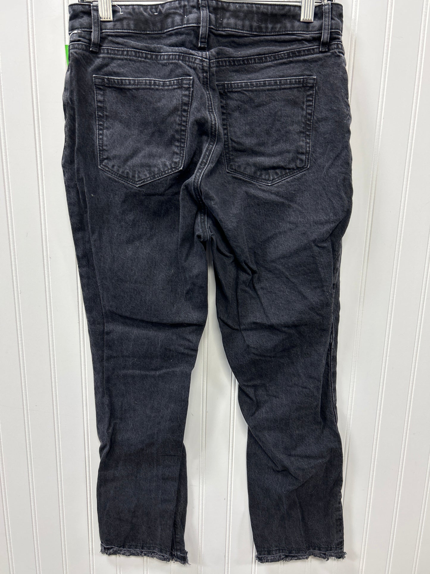 Jeans Straight By Loft In Black Denim, Size:4