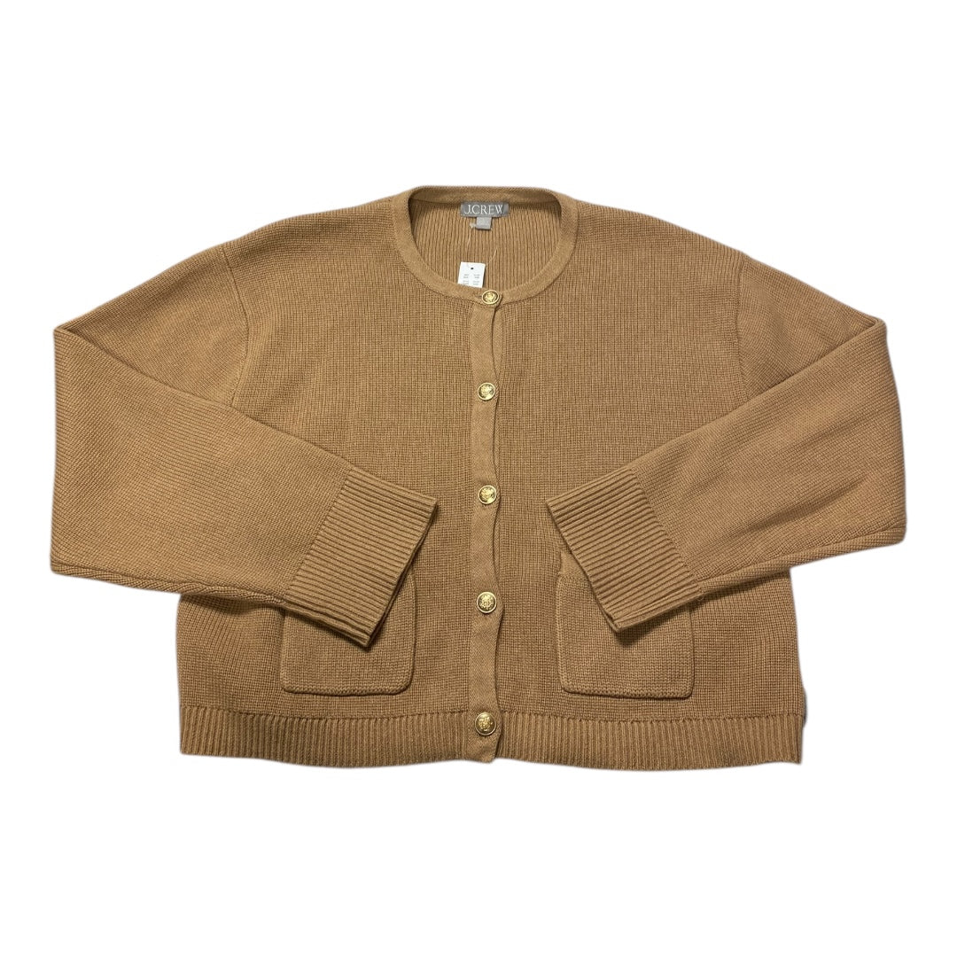 Sweater Cardigan By J. Crew In Tan, Size:L