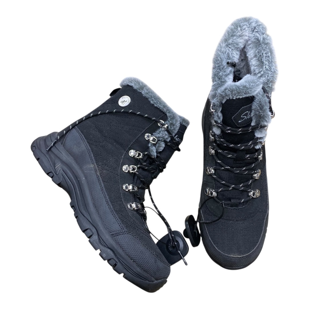 Boots Snow By Skechers In Black, Size:8