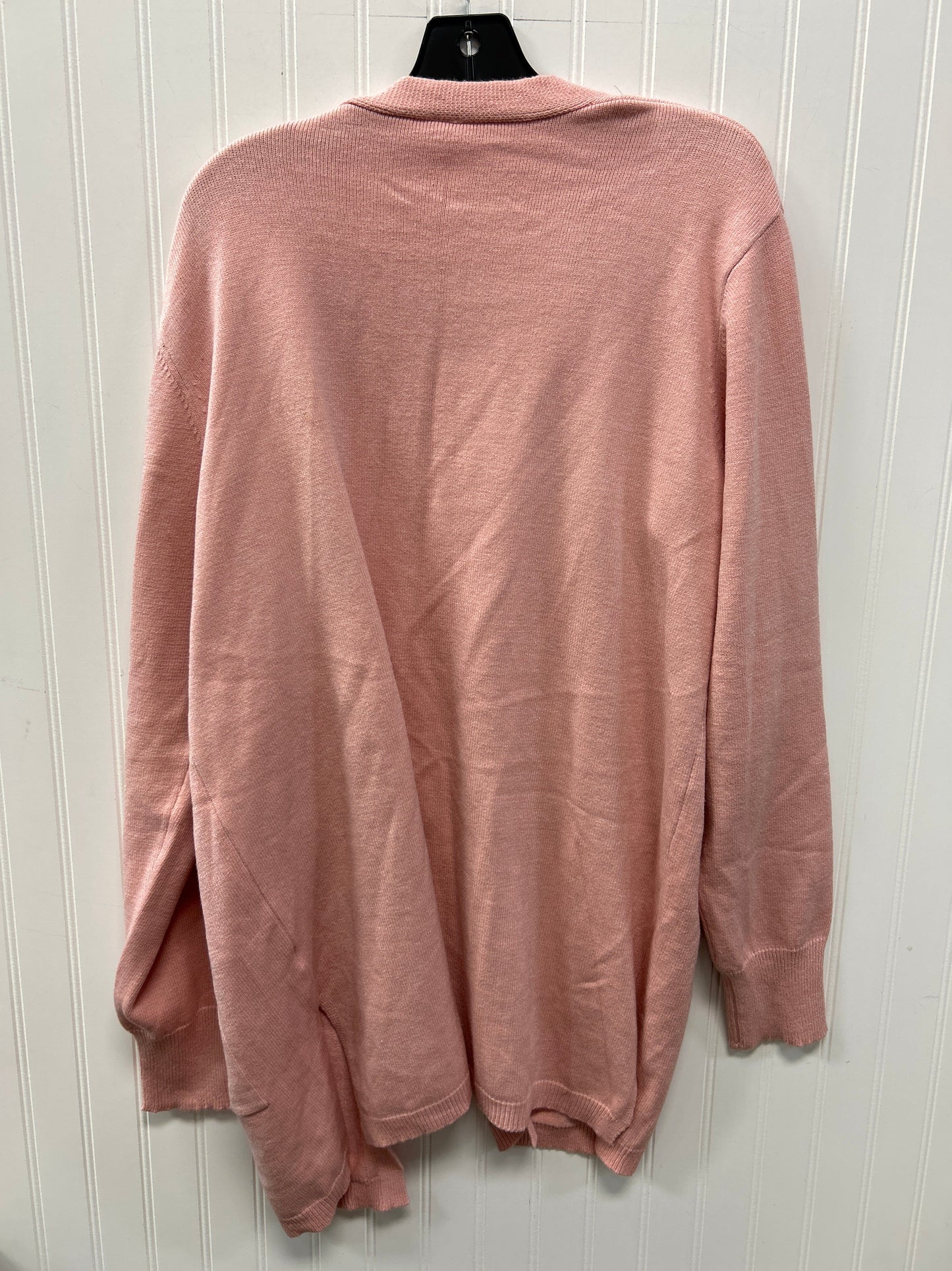 Sweater Cardigan By Cmc In Pink, Size:2X