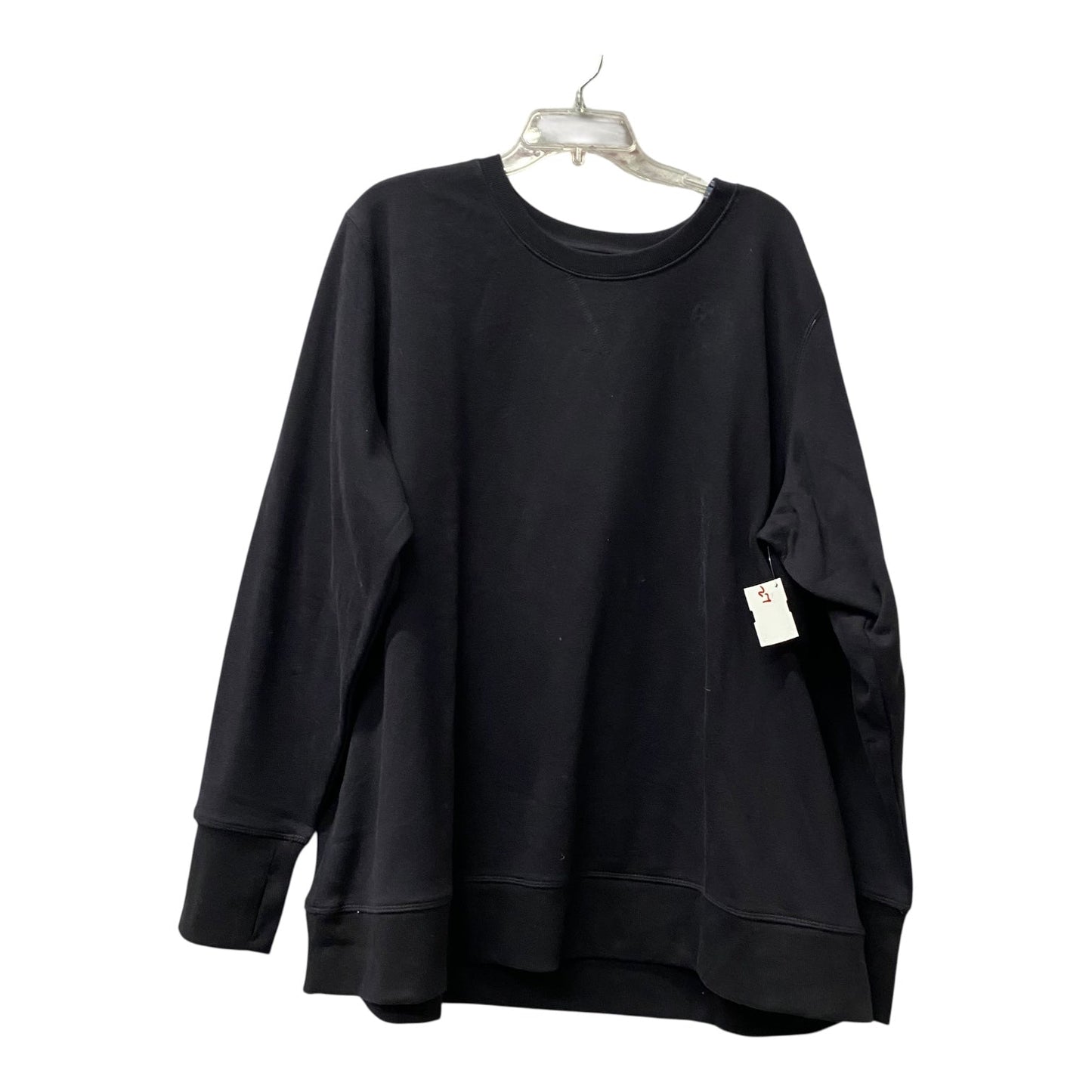 Athletic Sweatshirt Crewneck By Tek Gear In Black, Size:3X