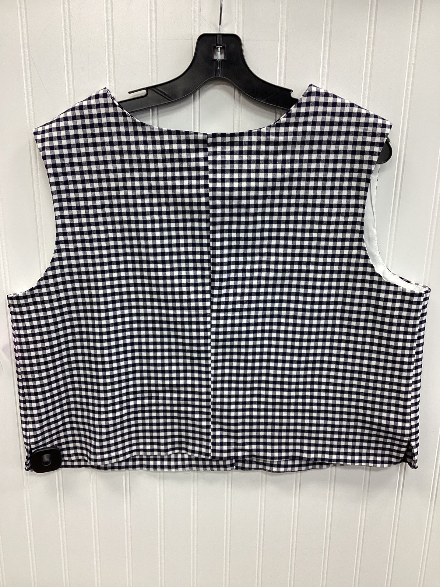 Top Sleeveless By Clothes Mentor In Black & White, Size:Xl