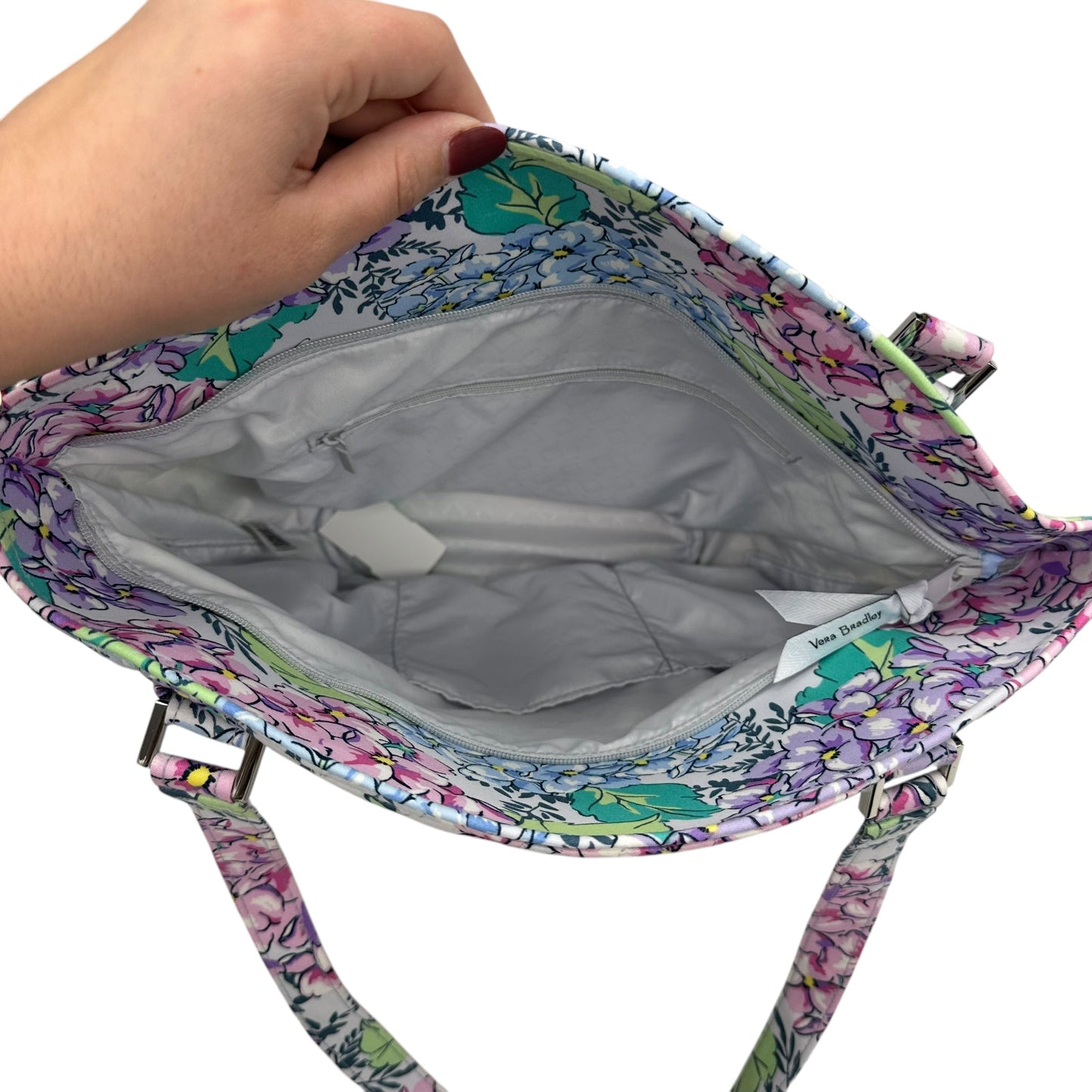 Handbag By Vera Bradley In Floral Print, Size:Medium