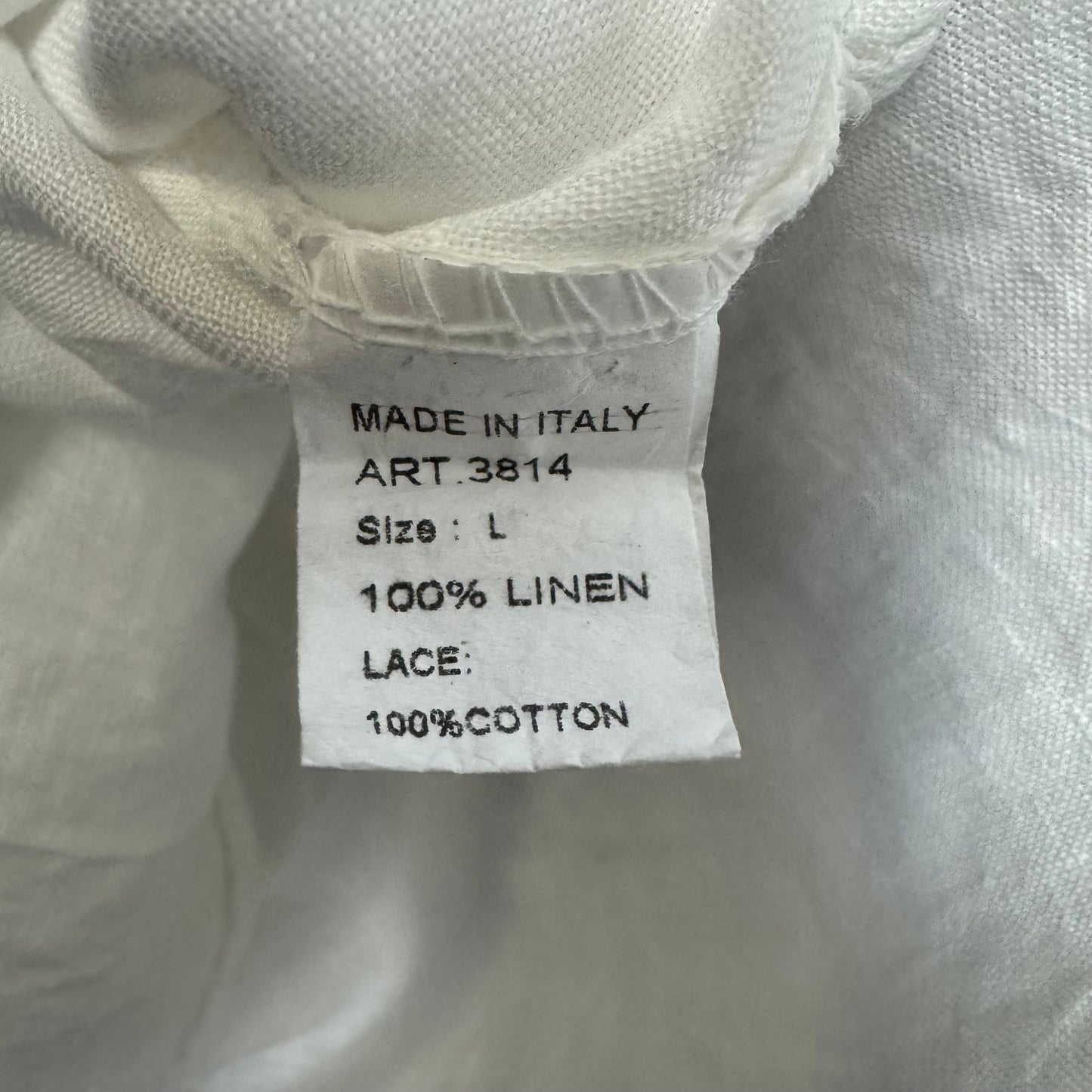 Linen Top Sleeveless By Voila Borghi In White, Size: L