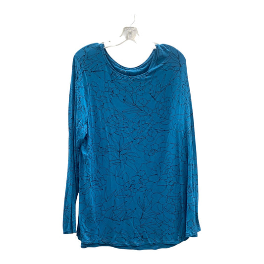 Top Ls Basic By Apt 9 In Blue, Size:2X